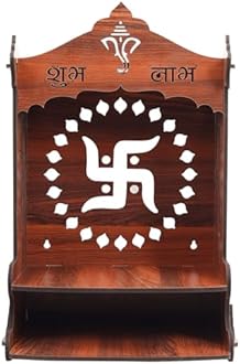 Sehaz Artworks Pooja Mandir for Home Big Size | Puja Mandir for Home Wall Mounted | Wooden Temple | Pooja Stand