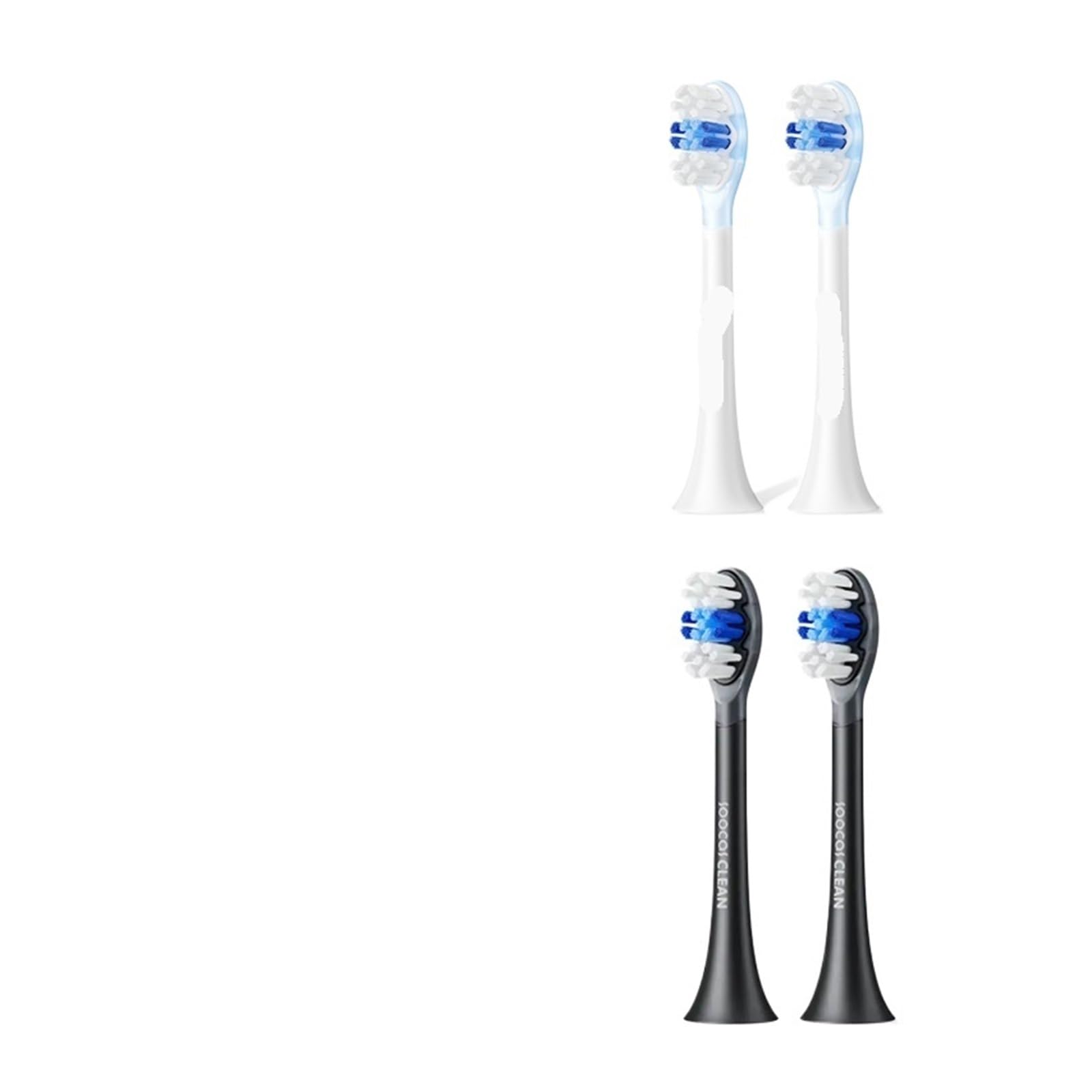 Compatible con cabezales de cepillo de dientes de repuesto SOOCAS,X3S SOOCAS X3U/X3pro/D2/D3S/D5, cabezal de cepillo de dientes eléctrico sónico, chorros de boquilla(4 clean black)