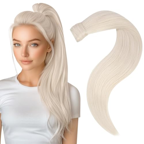 Easyouth Tigela de extensões de cabelo natural cabelo humano loiro branco extensões de cavalo de 12 polegadas 70 g extensões de cabelo natural loiro