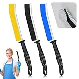 Qcdou Crevice Cleaning Brush, 3 PCS Hard Bristle Cleaner Brush, Grout Brush, Household Cleaning Tools, Multifunctional Groove Gaps Cleaning Brush for Cleaning Kitchen, Bathroom, Window(Colorful)