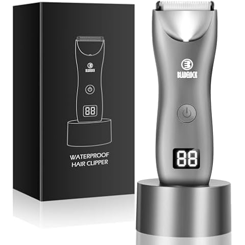 ENSSU Manscape Ball Trimmer/Shaver Men, Electric Groin Hair Trimmer, Men Body Hair Trimmer for Pubic/Beard/Back, Waterproof Body Groomer Kit, Men Body Razor Hygiene Tool Cover