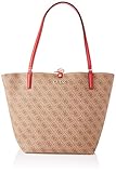 tommy hilfiger tasche cherry HANDBAG ALBY TOGGLE Guess Damen Alby Toggle Tote Umhängetaschen, Braun/Cherry, Einheitsgröße