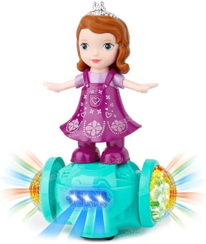 Zest 4 Toyz Musical Toy for Kids 360 Degree Rotating Dancing Dolls for Girls with Light & Sound Toy Bump and Go Activity Play Toys for Toddlers Birthday Gift for Kids 1 Years+ (Pack of 1)