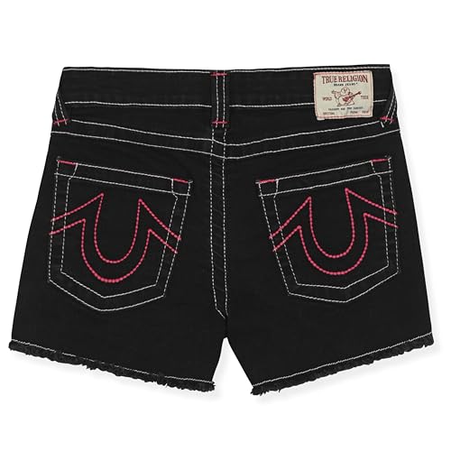 Image of True Religion Girls Jeans Shorts Set Girls Denim Short and Fashion Tee Shirt Clothing Set for Kids