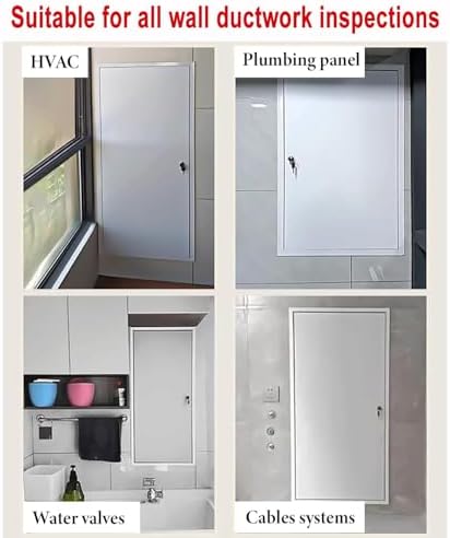 Fire Rated Recessed Metal Access Panel with Key Latch - 27x36in Attic Access Door & Wall Hatch Cover for Ceilings, Electrical & Plumbing Solutions - Secure & Durable