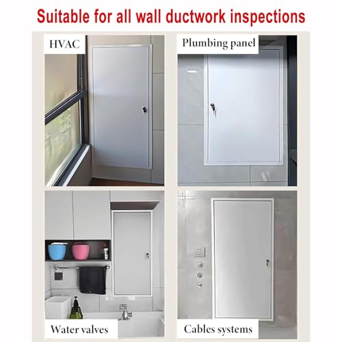 Panel de acceso metálico empotrada 50x91 con llave para registro de aire acondicionado 8