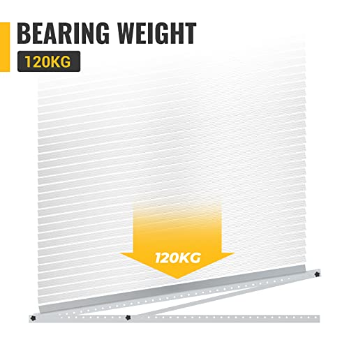 Image of BougeRV 58in Adjustable Solar Panel Tilt Mount Brackets with Foldable Tilt Legs, Mounting Support for 180-400W Solar Panels on Roof, RV, Boat, and Off-Grid