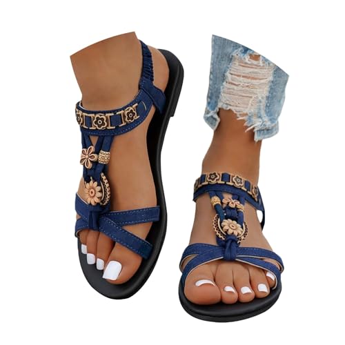 Chaussures d'été femme avec fleurs au design raffiné