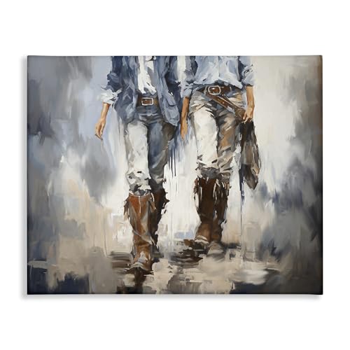 Stupell Industries Romantic Cowboy Boots Canvas Wall Art Design by Ramona Murdock