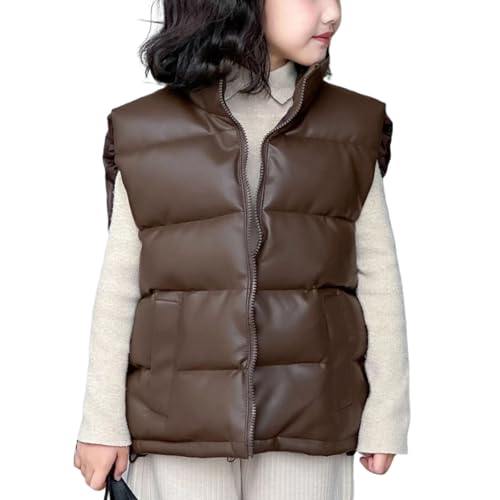 Xiaojmake Toddler Kids Girl Boy Puffer Vest Zip Up Stand Collar Sleeveless Down Coat Oversized Puffer Gilet Padded Jackets2