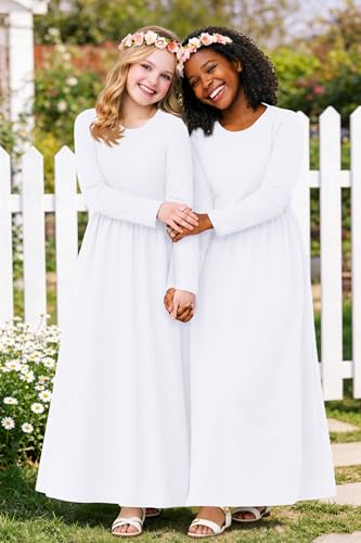 Image of Deerose Girls Maxi Dress Short Sleeve Casual Long Dresses with Pockets 5-14 Years