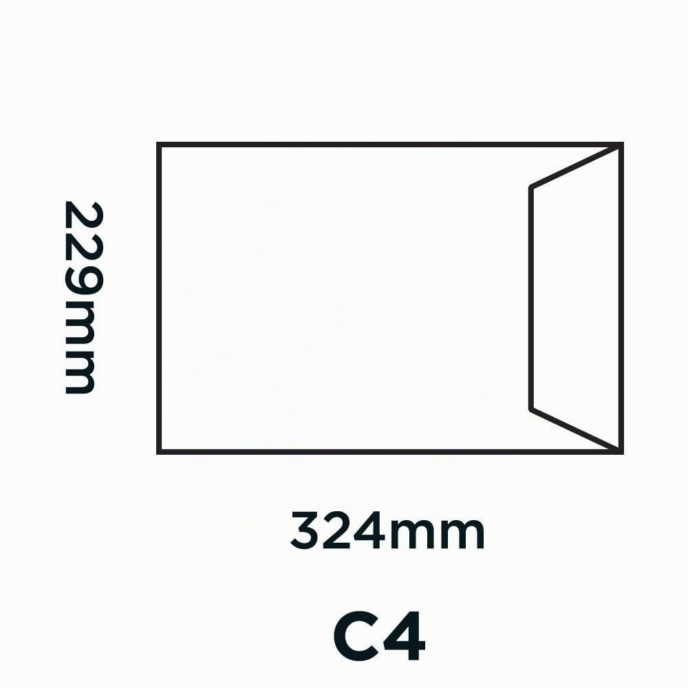 Blake Everyday | enveloppe C4 (32.4 x 22.9cm) | lot de 250 unités | 90 GSM | enveloppes blanches autocollantes | certifié PEFC et écologique | enveloppe blanche | Modèle FL2781