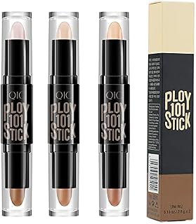 6 Colors Highlight Contour Stick, 2 in 1 Makeup Shading Stick, ,Multi-Color Concealer Shadow PenBody Face Brightens & Shades Pencil, Highlighters Sticks, Contour Concealer Highlighter Stick (3 Pcs)