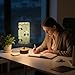 Vozoza Cute Cartoon Pand Pandas Flowers Dimmable Bedside Touch Lamps with Charging Ports for Living Room Bedroom Nightstand Office Desk, Light Bulb Included