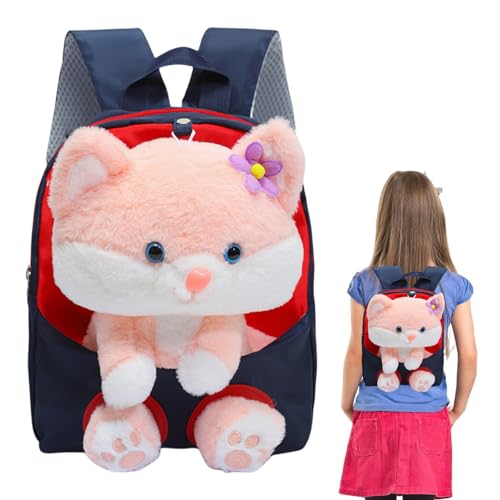 Mochila de pelúcia,Mochila de pelúcia - Mini bolsa de viagem de pelúcia animal removível - Mochila e