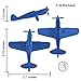 TimMee WW2 Fighter Ace Planes - Blue 9pc Plastic Army Men Airplanes USA Made
