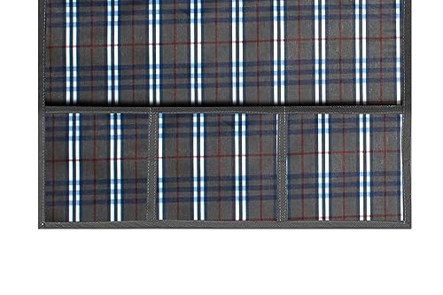 Image of The Furnishing Tree Fridge Top Cover Compatible for Samsung RT34C4522B1 /HL, 301 LTR WxL 65x111 in CM Checkered Pattern Black White