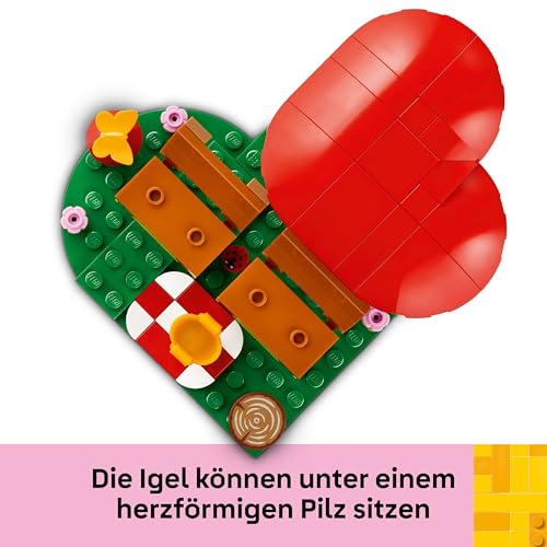 LEGO Igel und Ihr Picknick-Date, Tier-Spielset mit Pilzmodell, Bauset mit Naturkulisse für Kinder, Geschenkidee für Jungen und Mädchen ab 8 Jahren, die gern fantasievoll Spielen, Tierspielzeug 40711
