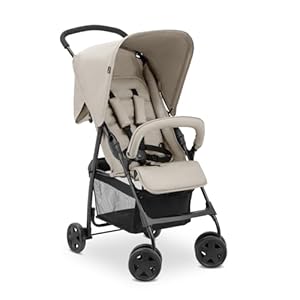 hauck Buggy Sport, Beige - Federleichter Reisebuggy 5,9 kg - mit Liegefunktion für Kinder ab Geburt bis 15 kg - Klein Zusammenklappbar, Großer Einkaufskorb bis 3 kg