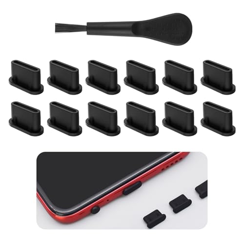 12 Pezzi di Tappi Antipolvere USB C,Type C Antipolvere per Telefono in Silicone per Tappo USB C per Smartphone, Tablet e Dispositivi con USB di Tipo C