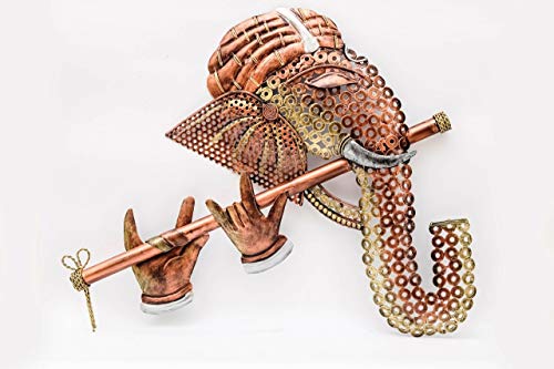 ENRICH Metal Lord Ganesh Wall Mounted & Hanging Art...