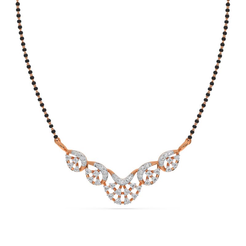 Image of KISNA JEWELS 14KT|18KT BIS Hallmark Pure Gold and Diamond Mangalsutra For Women