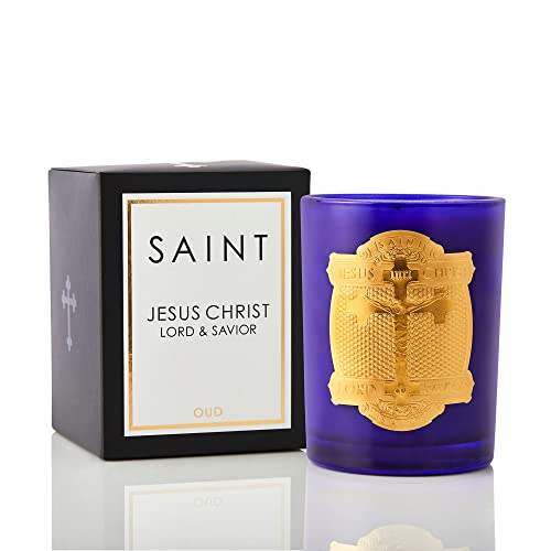 SAINT Lord Savior Jesus Christ Scented Candle with Prayer and Prayer Coin