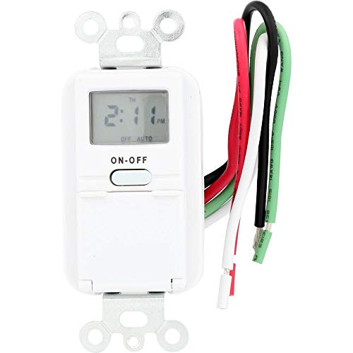Amertac Tmdw10 Westek Hardwire Indoor Digital Wall Switch Timer, White #TOP16
