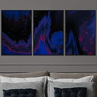 3 Piece Framed Canvas Wall Art 3D Contemporary Canvas Prints Home Artwork Decoration for Living Room,Bedroom - 16