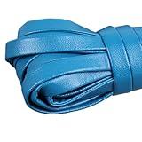 Whakano 5m Vintage flach Lederband PU Lederriemen Lederschnur,Breit Lederbänder,Bänder für Basteln von Taschenriemen Schultergurte Taillenbänder Hutbänder Verpackungsherstellung,Dunkelblau,15mm