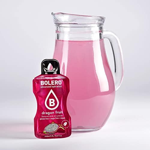 Bolero RED PUNCH MIX 24x3g | Saftpulver ohne Zucker, gesüßt mit Stevia + Vitamin C | geeignet für Kinder, Sportler und Diabetiker | glutenfrei und veganfreundlich