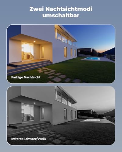 4K Überwachungskamera Set, Videoüberwachung mit 8X 8MP PoE IP Kamera und 8CH 4TB HDD NVR, Personenerkennung and Intelligente Erkennung, IP66, IR Nachtsicht für Aussen