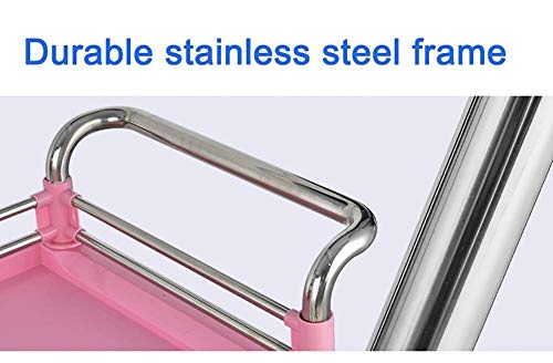 YASEking Trolley On Wheels Tool 2 Tier Mobile SPA Trolley winkelwagen met laden & vuilemmer, Universele wiel… - Afbeelding 5