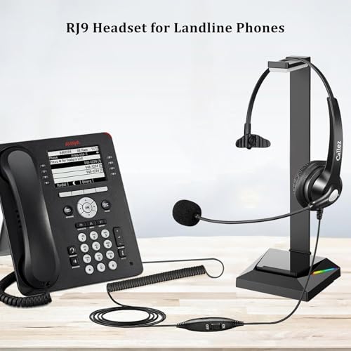 Auriculares RJ9 telefono fijo Callez mono elimina ruido ambiental para llamadas de escritorio 7