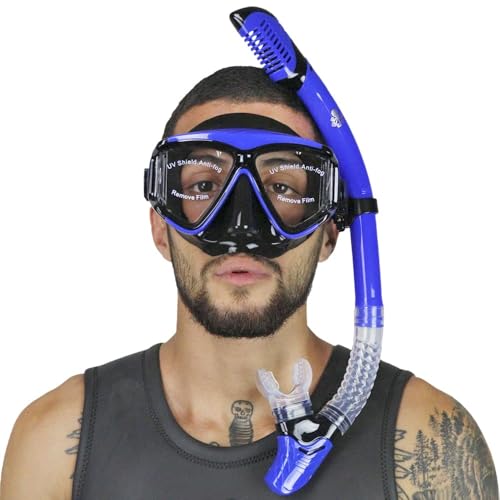 Kit de Mergulho Panorâmico Dry II Dive Motion - Azul