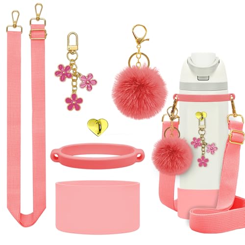 TQONEP Owala�E�H�[�^�[�{�g���p�A�N�Z�T���[ 64�I���X 32�I���X�A���߉\�ȃn���h���X�g���b�v�A�v���b�V���{�[���A�t�����[�`���[���A���o�[�����O�A�n�[�g�^�t�b�N�A�`���[���ASiliocne�u�[�c FreeSip 24�I���X32�I���X(�s���N�A