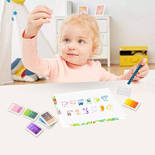 Ancwzoz MU001USIP Craft Ink Pad, Set Of 6 Washable Diy Stamp Ink Pads thumb #3