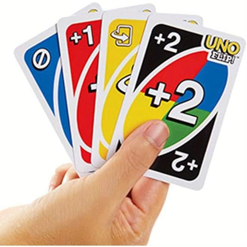 Image of Classic Card Game - 112 Colorful Cards | Fun Family & Party Game | 2-10 Players | Easy to Learn | Ages 7+ | Fast-Paced Colour & Number Matching Game for Kids & Adults (UNO Flip)