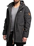 Navahoo Herren Winterjacke Wintermantel Manaka Anthrazit Gr. 3XL