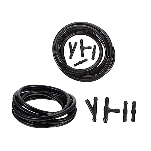 MUCKLILY 2 Juegos Accesorios Para Tuberías De Agua De Agua Pulverizadores Rociar Auto Manguera Boquillas Limpiaparabrisas Boquilla De Lavado Negro El Plastico