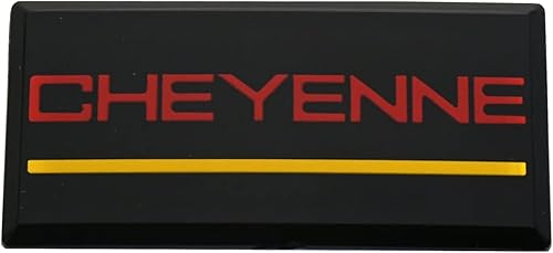 Miniatura 2 de SSDD 2 emblemas de cabina Cheyenne de repuesto para pilar de techo lateral Chevrolet 88-94 (rojoamarillo) (CH-CHEYENNE)