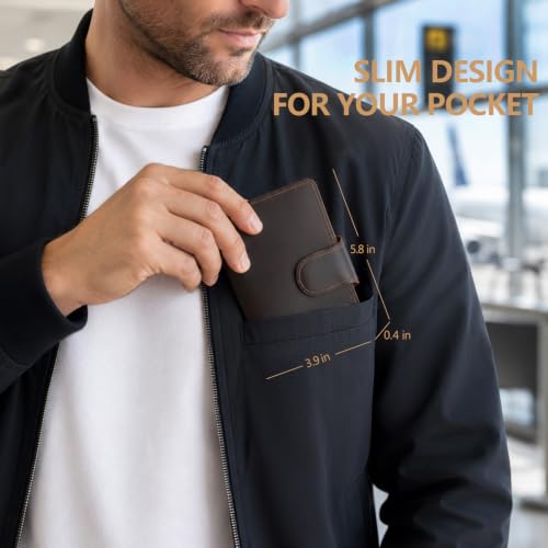 Polare Full Grain Leather Dual Passport Wallet