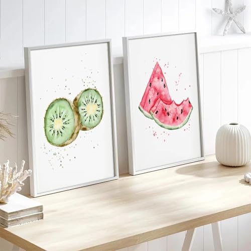 Affiche Mur Art Toile Fruits Aquarelle Pour Rompre La Monotonie
