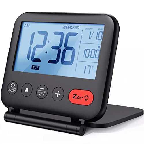 Thermomètre réveil numérique LCD portable pour réguler la chambre