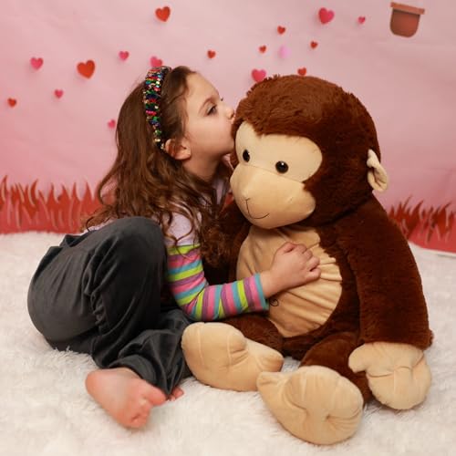 Image of BENINY 30 inch Giant Plush Monkey - Super Soft & Huggable Stuffed Animal, Cuddly Toy & Pillow for Kids & Adults, for Bedtime & Playtime