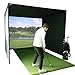 KHAMPA Golf Impact Screen Golf Simulator Impact Screen Projection Screen - Use with Simulators - Durable Grommets on 3 Sides - Reinforced Black Border - [9'10