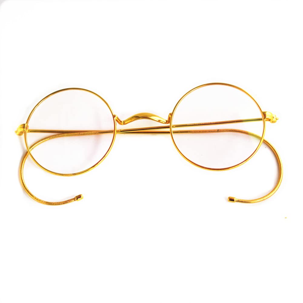 Vintage Round Eyeglasses Frames Antique Flexible Wire Rim Glasses Full Rim Unisex