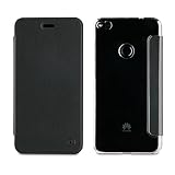 Material polipiel Muvit MUFLC0065 - Funda Folio Parte Trasera para Huawei P8 Lite 2017, Color Negro