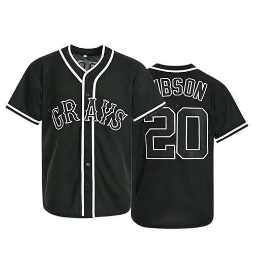 UNLC Men’s Josh Gibson 20 Homestead Grays Negro National League Baseball Stitched Jersey S-5XL