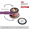 3M Littmann Stetoscopio diagnostico Cardiology IV, testina con finitura arcobaleno, tubo auricolare prgna, connettore viola e archetto nero, 69 cm, 6205